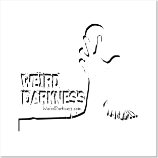 Weird Darkness Logo: White on Black Offset Posters and Art